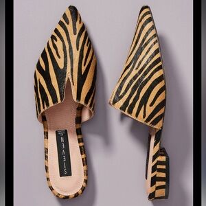 Steve Madden Women's Zebra Print Lauryn Mules